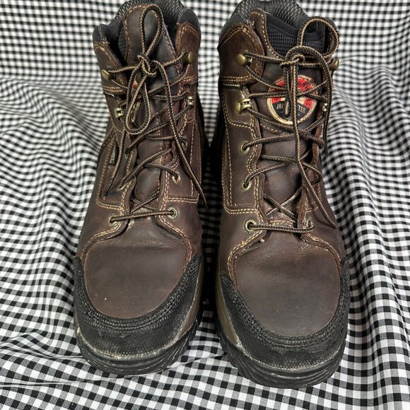 Irish Setter Work Boots Womens 10 Steel Toe Brown Heavy Waterproof Leather 83200 - Picture 2 of 7